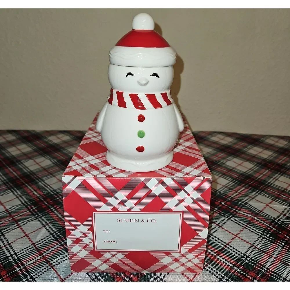 Slatkin & Co. Snowman Cinnamon Stick Scented Candle & Decorative Jar